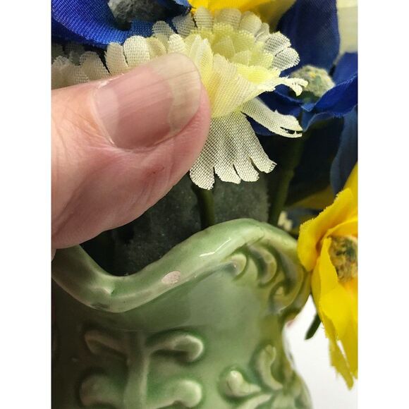 Vintage 1960’s Norleans Japan grape pattern green 6” pitcher - Picture 8 of 9